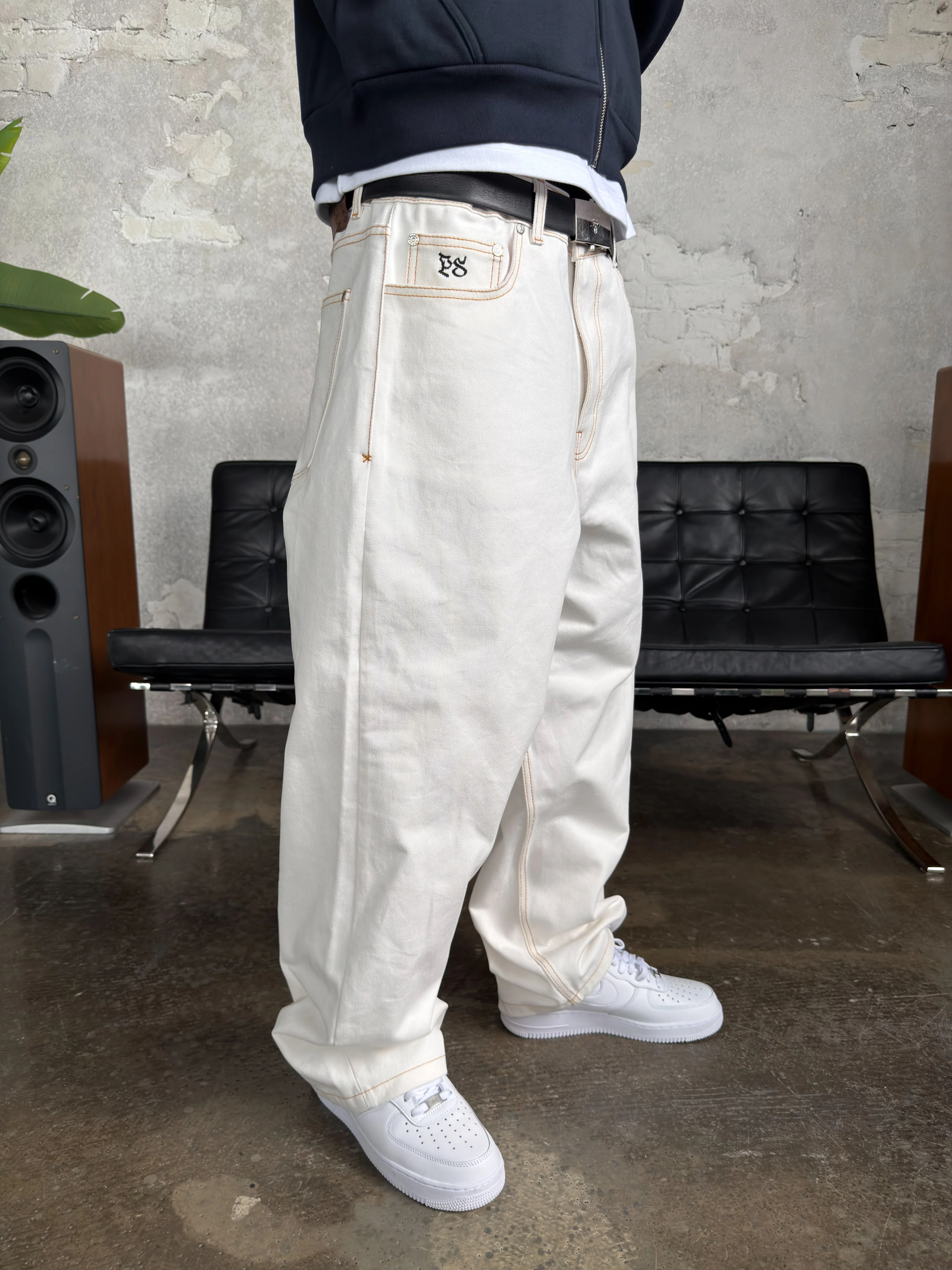 IVORY RAW DENIM PANT - Image 4