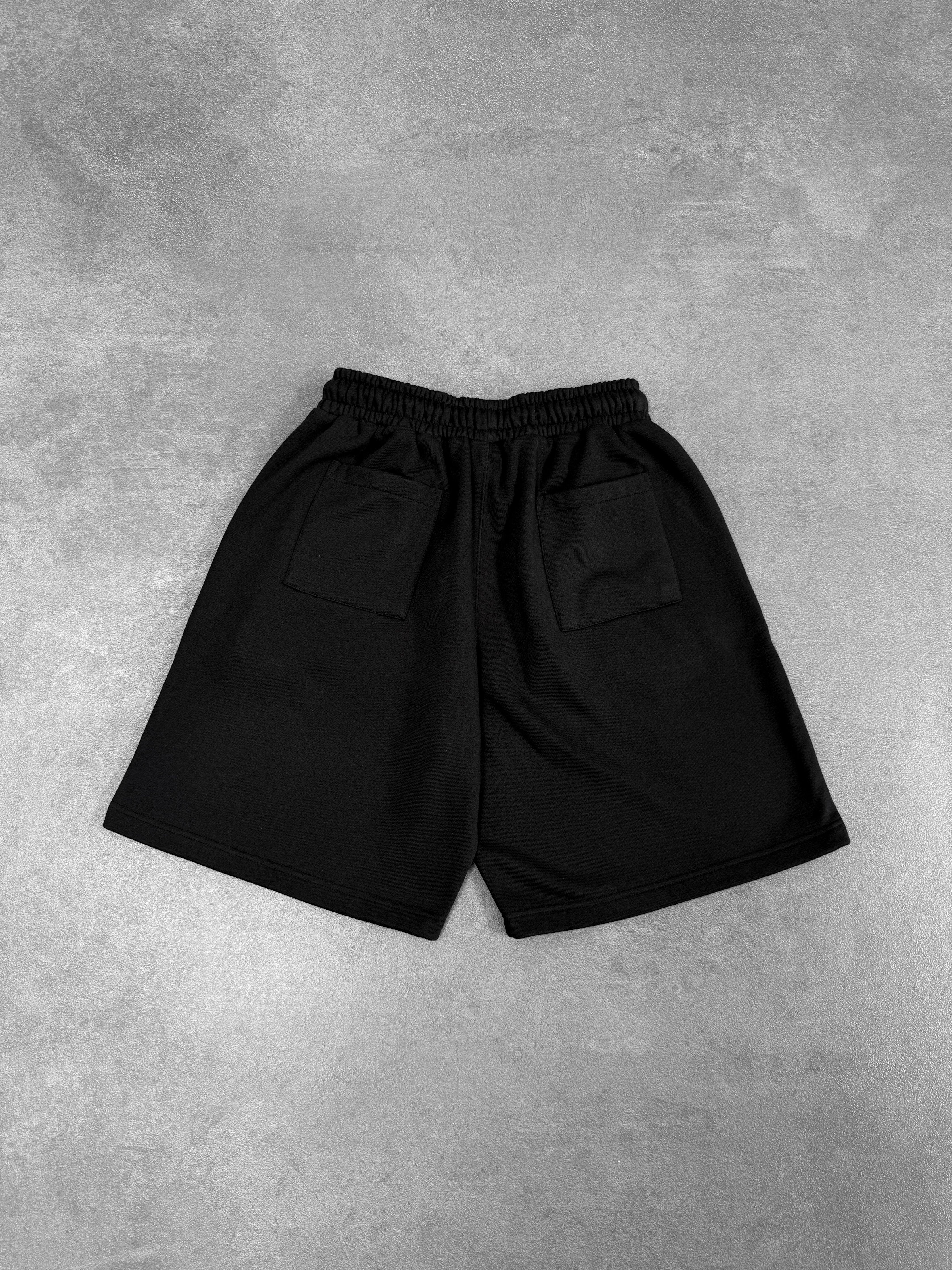 BLACK SWEATS SHORTS - Image 3